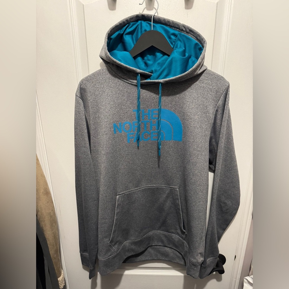 The North Face Gray and Blue Men's Hoodie